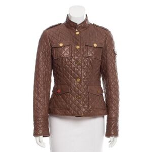 Tory Burch Quilted Riding Leather Jacket